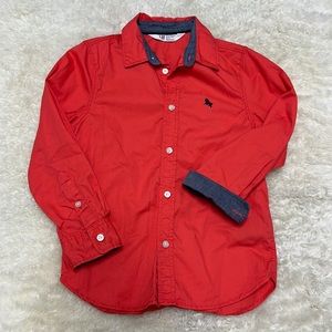 Like New - Boys Button Down Shirt 5-6 Y